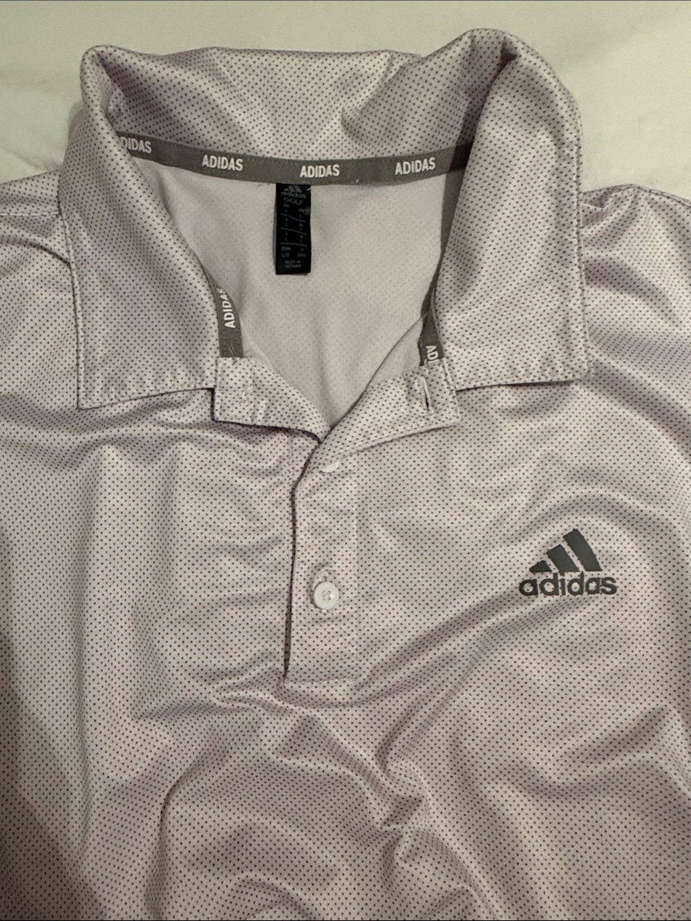 adidas Men’s Light Lavender Golf Polo with Gray Logo ⛳️